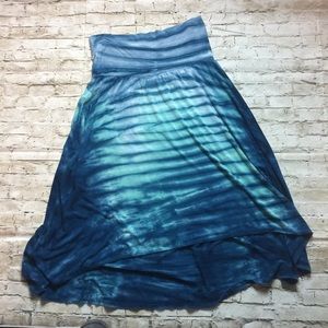 🌈 Pink Lotus Strapless Tye Dye Dress